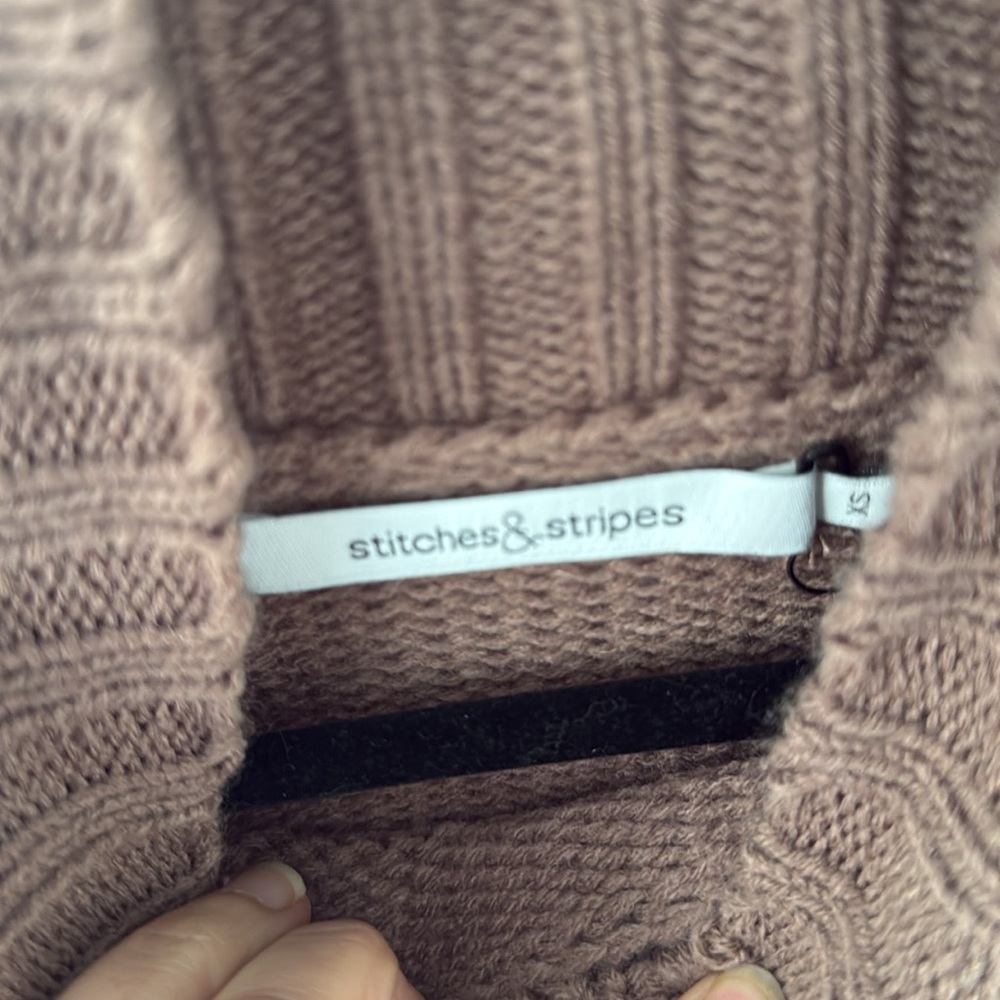 Sitches and stripes so soft mock turtleneck sweater - Picture 2 of 2